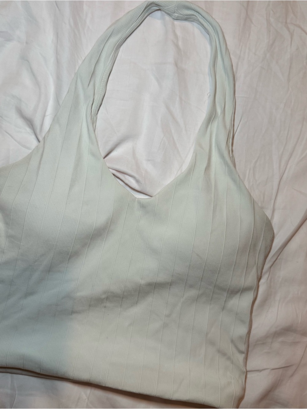 Klassy Network Ribbed Halter Bra Top